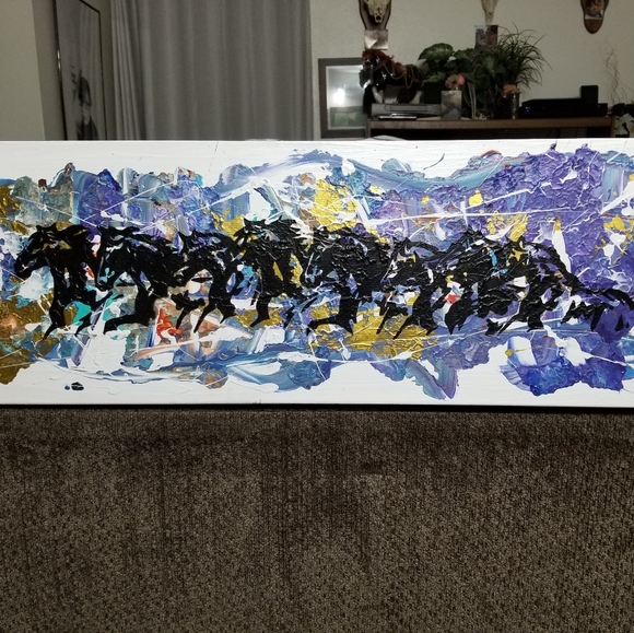 Original 12 by 36 Acrylic painting